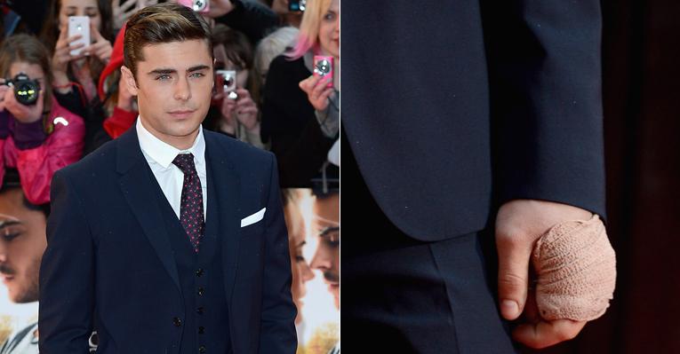 Zac Efron explica a mão enfaixada: ‘Uma fã me mordeu’