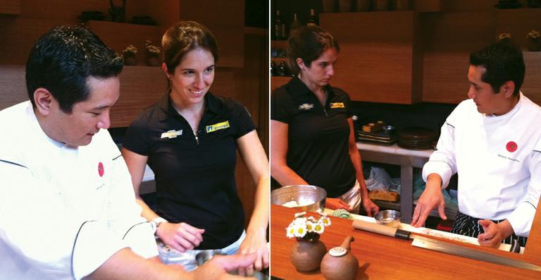 Aulas de culinária japonesa para Bia Figueiredo
