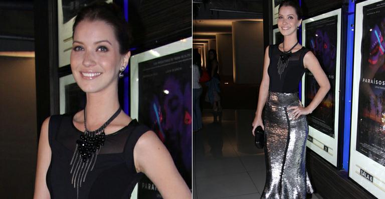 Brilho de Nathalia Dill em pré-estreia de filme no Rio