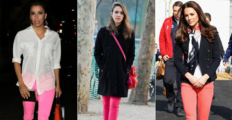 Calça jeans rosa faz sucesso entre as famosas