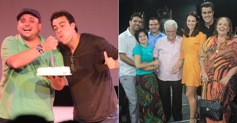 Joaquim Lopes comemora aniversário ao lado de Paola Oliveira e da família