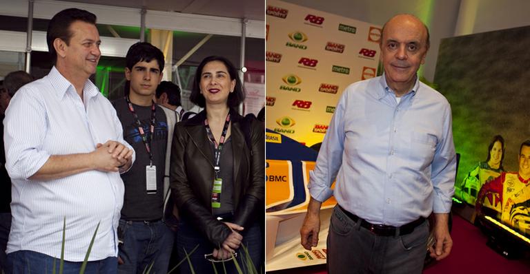 Gilberto Kassab e José Serra visitam circuito da Fórmula Indy em São Paulo