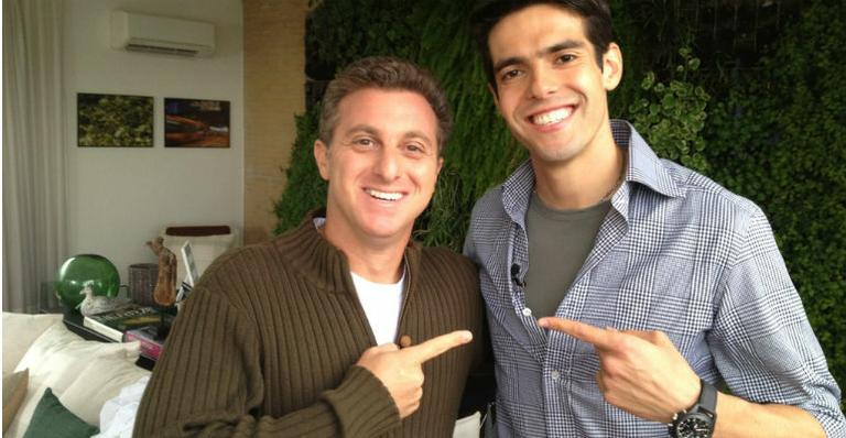 Luciano Huck visita Kaká em Madri