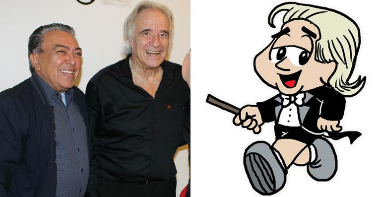 Veja versão em desenho de João Carlos Martins feita por Maurício de Sousa