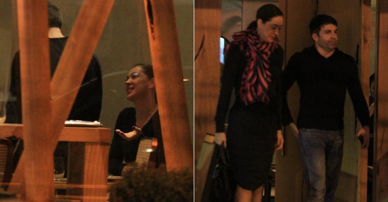 Claudia Raia tem noite de jantar romântico com o amado