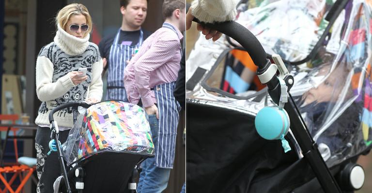 Passeio de Kate Hudson em Londres com o pequeno Bingham