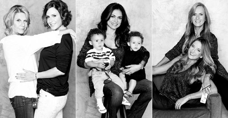 Estrelas fotografam ao lado das mães e dos filhos em homenagem ao Dia das Mães