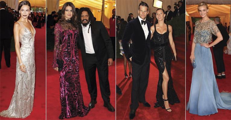Gisele Bündchen e Isabeli Fontana: brilho brasileiro em gala fashion