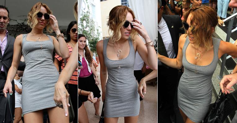 Miley Cyrus mostra boa forma em Miami