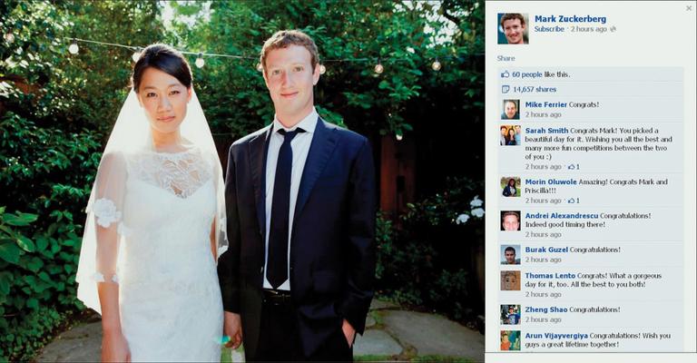 O casamento do bilionário Mark Zuckerberg