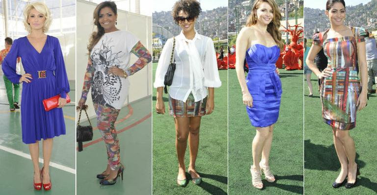 Confira os looks das famosas em desfile a céu aberto no Rio de Janeiro