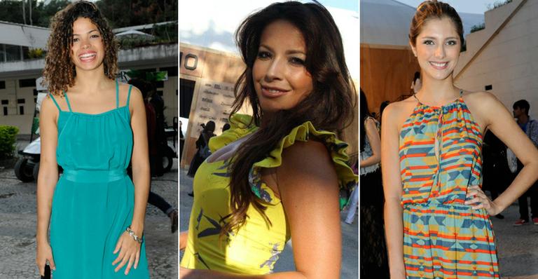 Renata Dominguez  e outras beldades conferem desfiles no Fashion Rio