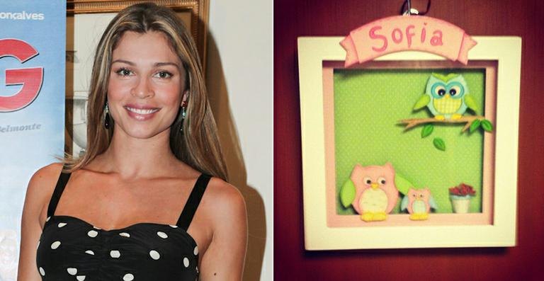 Grazi Massafera mostra enfeite de maternidade da filha Sofia