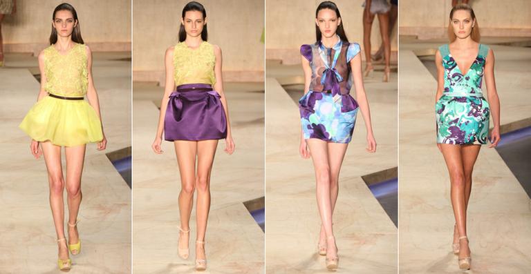 Cores alegres no desfile da grife Maria Bonita Extra