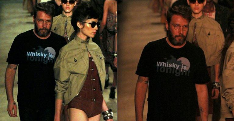 Alexandre Herchcovitch encerra desfile com camiseta #WhiskyIs