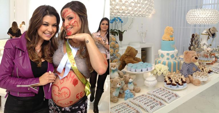 Claudia Leitte ganha chá de bebê na casa de Ana Hickmann