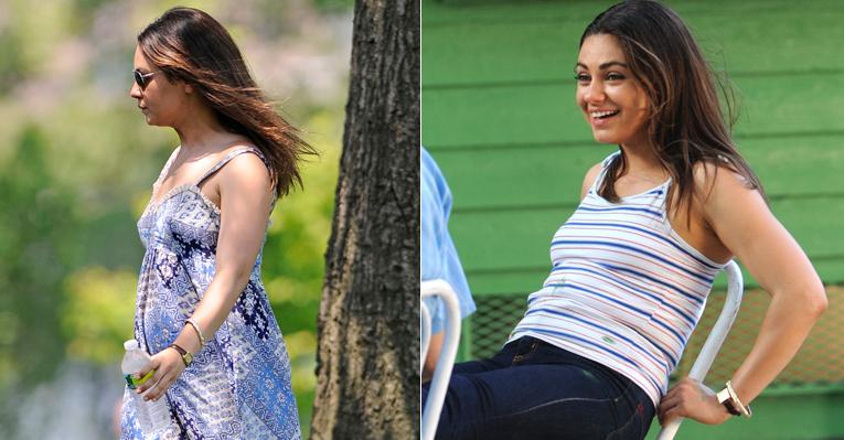 Mila Kunis aparece ‘cheinha’ nas filmagens de ‘Blood Ties’