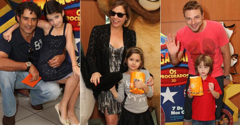 Astros levam os filhos em estreia de filme infantil