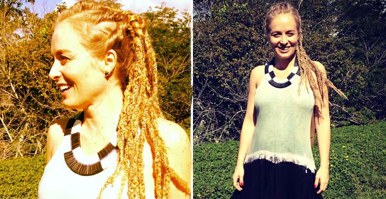 Angélica usa dreadlocks na Bahia