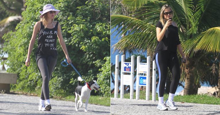 Ellen Jabour e Ellen Roche se exercitam no Rio de Janeiro