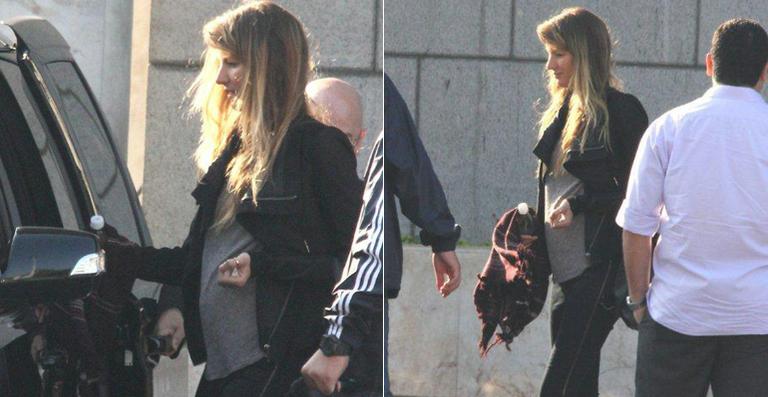Entre rumores de gravidez, Gisele Bündchen volta a exibir barriguinha saliente