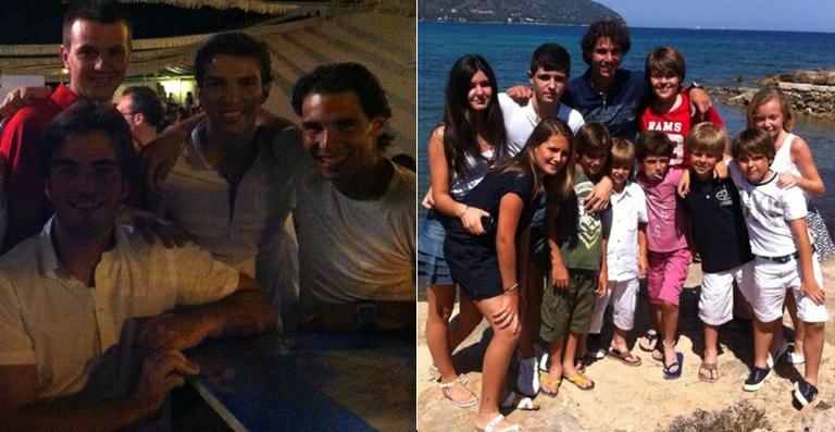 Rafael Nadal curte amigos e família na Espanha