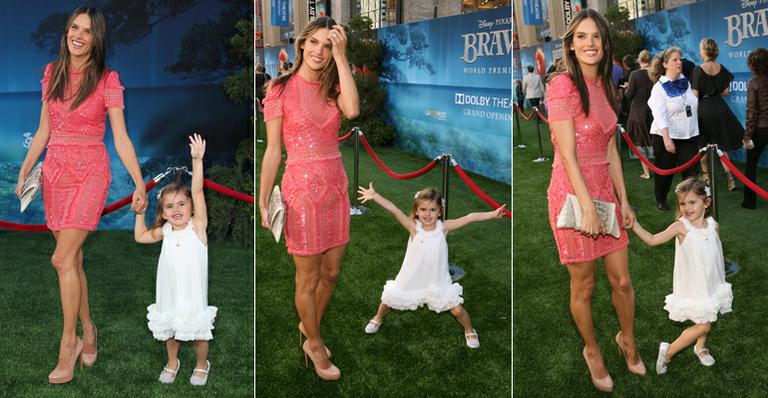 Alessandra Ambrosio e Anja se divertem em première de ‘Brave’