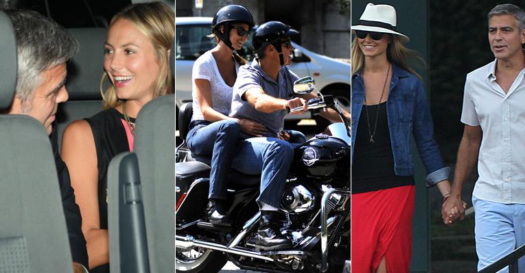 Os passeios românticos de George Clooney com a amada Stacy Keibler pela Itália