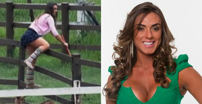 Pulada de cerca pode fazer Nicole Bahls ser expulsa de ‘A Fazenda’