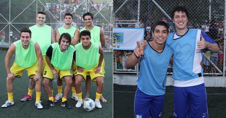 Atores globais participam de futebol beneficente no Rio