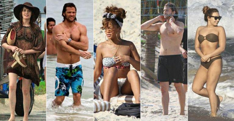 Celebridades internacionais descansam nas praias brasileiras