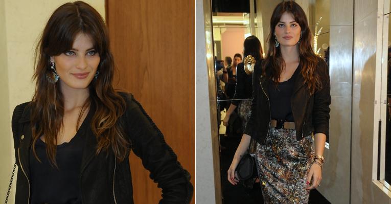 Isabeli Fontana participa de inauguração de loja em SP