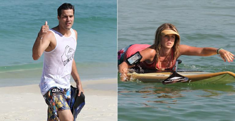 Júlio César e Susana Werner: manhã de praia no Rio de Janeiro
