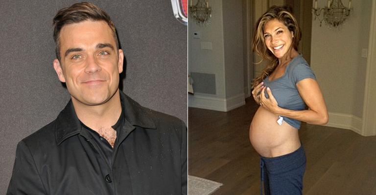 Robbie Williams posta foto da esposa grávida