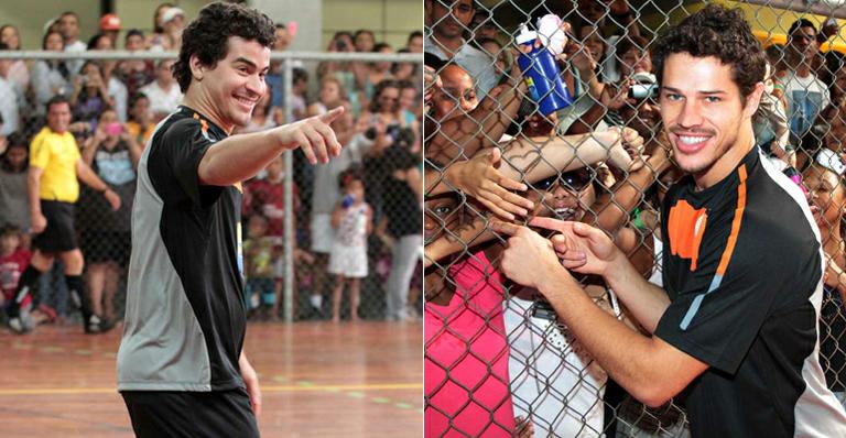 Thiago Martins e José Loreto levam fãs à loucura na Virada Esportiva em São Paulo