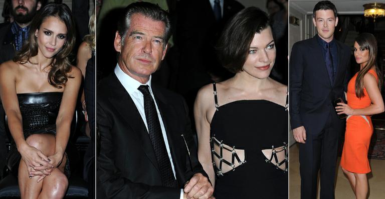 Desfile da Versace reúne Jessica Alba, Lea Michele, Pierce Brosnan e outros vips em Paris