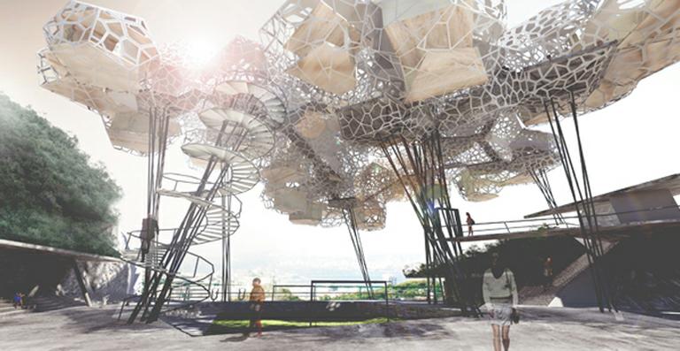Living Design: construção futurista é inspirada em favela brasileira