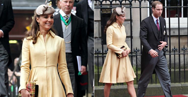 Look de Kate Middleton em homenagem para príncipe William