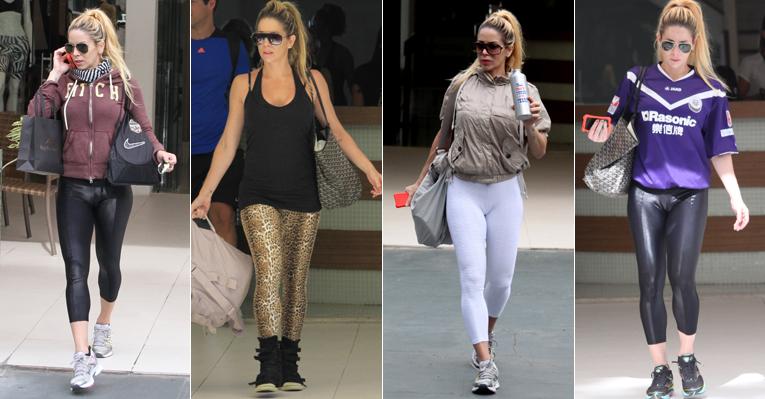 Os looks ‘de academia’ de Danielle Winits