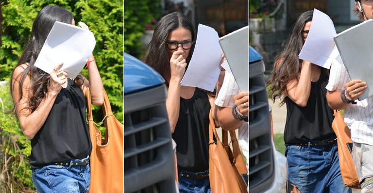 Demi Moore grava cenas do filme ‘Very Good Girls’ em Nova York