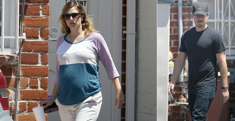 Drew Barrymore exibe o barrigão de sete meses de gravidez em Los Angeles