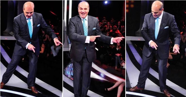 Marcelo de Carvalho dança no palco do ‘Mega Senha’ ao comemorar 100 edições do programa