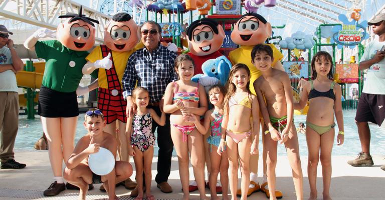 Mauricio de Sousa inaugura parque aquático inspirado no personagem Cascão