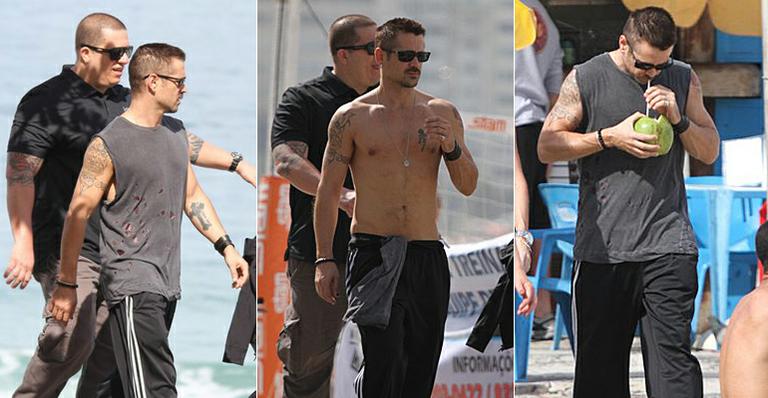 No Rio para divulgar filme, Colin Farrell passeia pela Cidade Maravilhosa