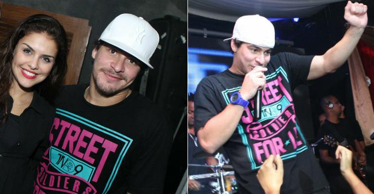 Paloma Bernardi prestigia show do amado Thiago Martins