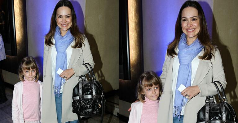 Sem o pequeno Frederico, Gabriela Duarte leva a filha Manuela à pré-estreia de ‘Valente’