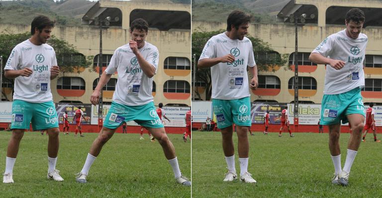 É gol: José Loreto dança charme em jogo dos artistas