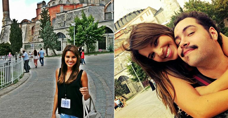 Mariana Rios e Tiago Abravanel: diversão nos bastidores de ‘Salve Jorge’