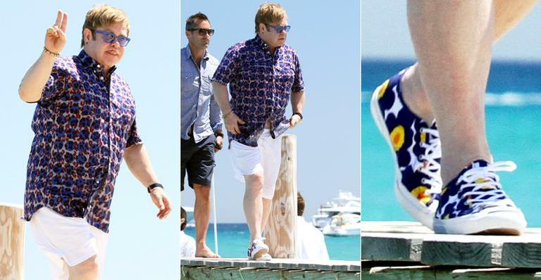 Elton John mostra estampas na França