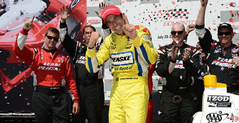 Helio Castroneves vence em Edmonton, no Canadá, e assume a vice-liderança da Indy Car